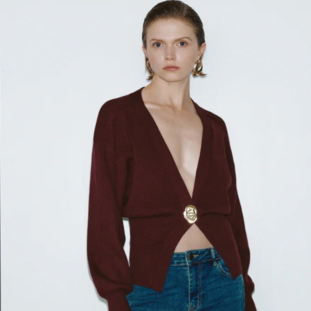 Urban Revivo V-Neck Knitted Cardigan - NWT